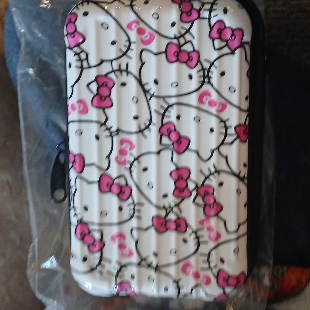 Hello Kitty White and Pink Travel Case Crossboy or Wristlet